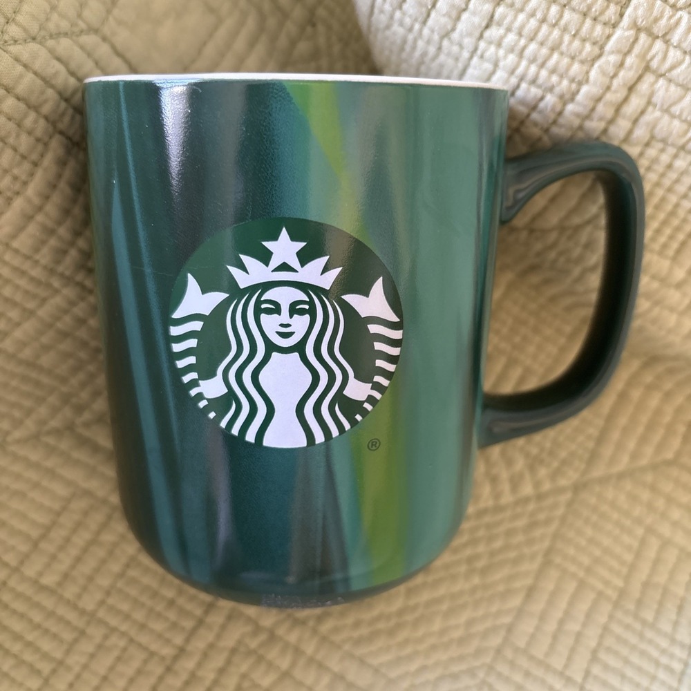 Starbucks 2022 Striped marble Green collectible Logo Ceramic Coffee Cup Mug